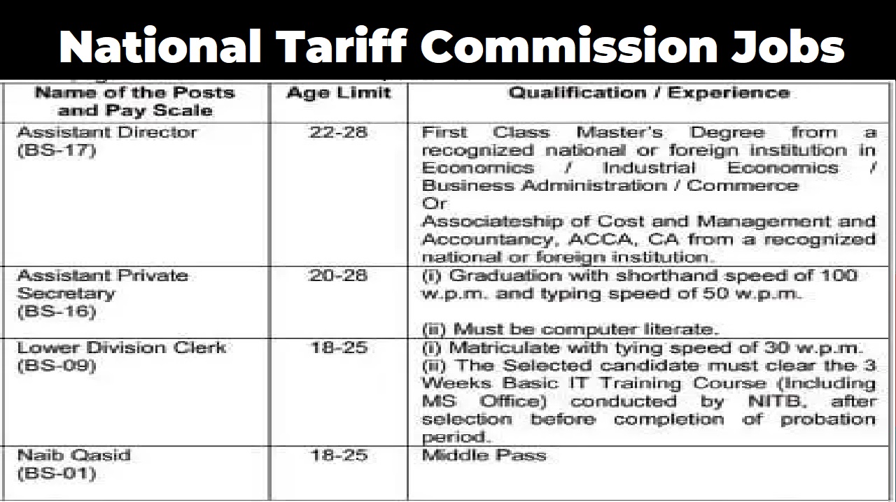 National Tariff Commission Jobs 2021