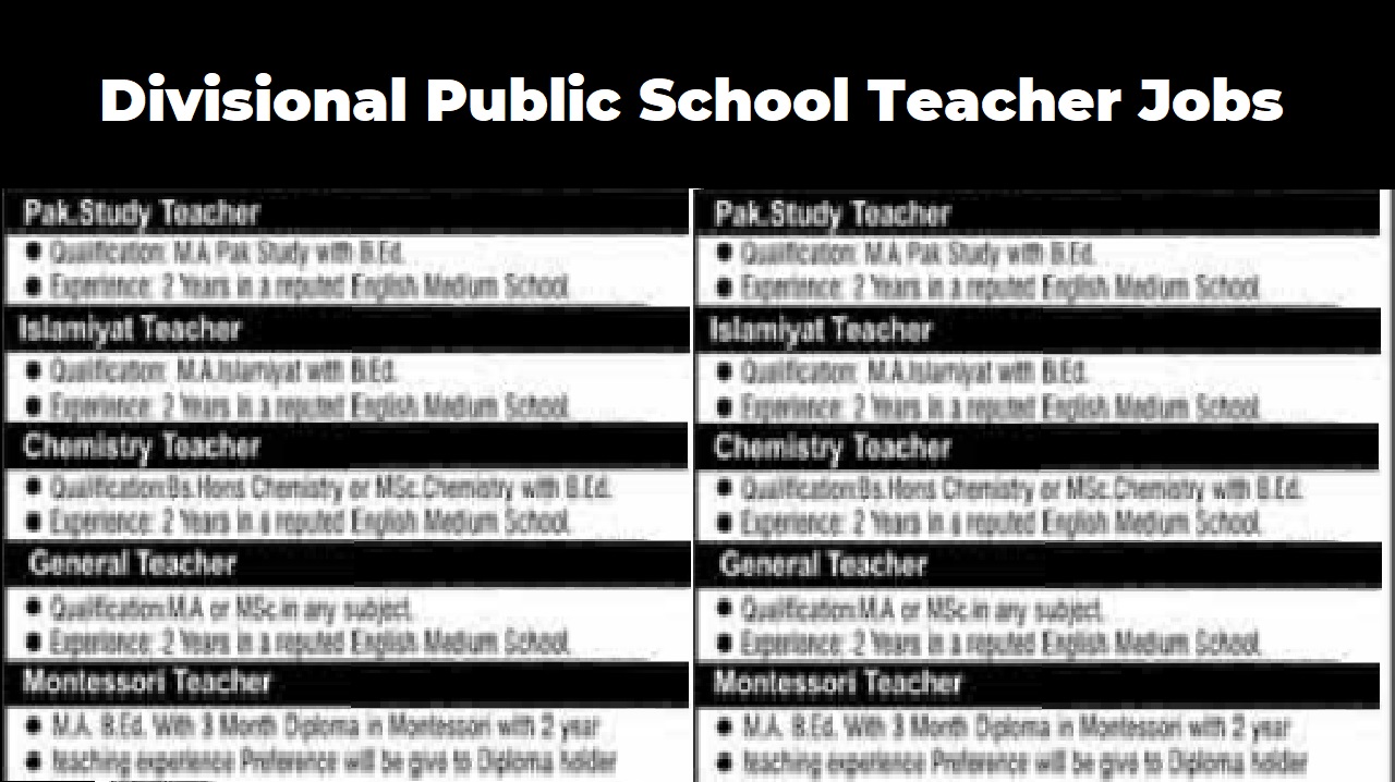 Divisional public school teacher jobs 2021